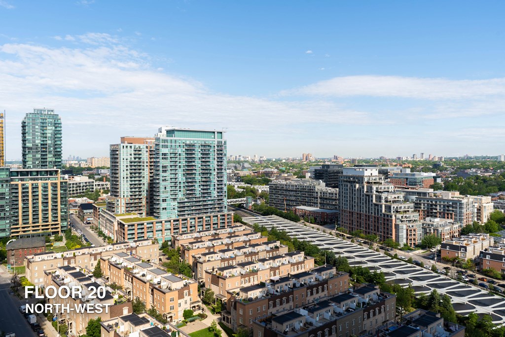 Northwest view from 20th floor of liberty house