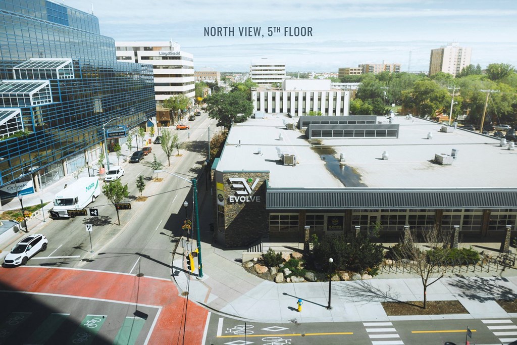 an aerial view of the city of north view and the north view st floor building