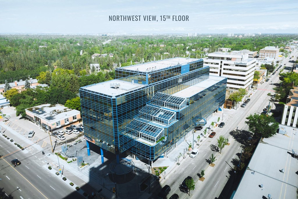 an aerial view of the northwest view 15th floor office building
