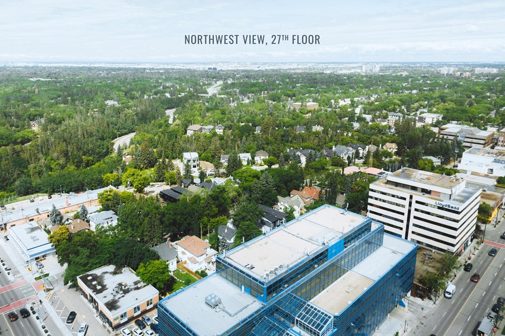 an aerial view of the city of north westviewview 27th floor