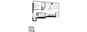 1 bed 1 bath floorplan