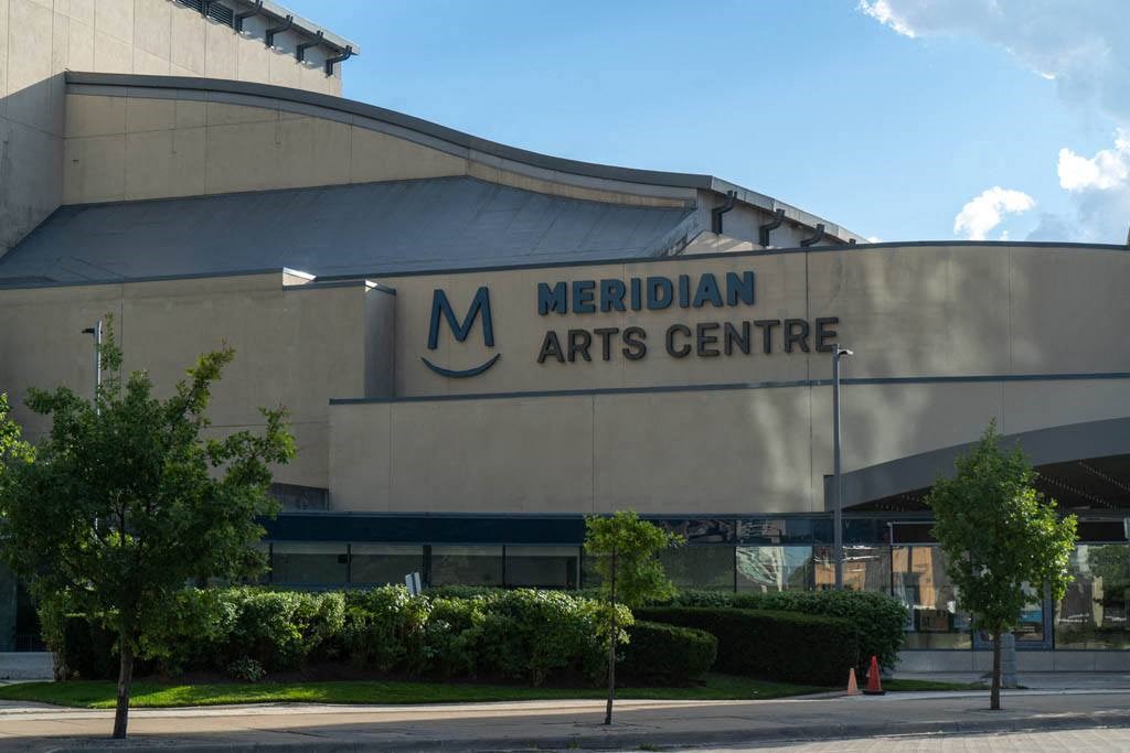 in front of a building