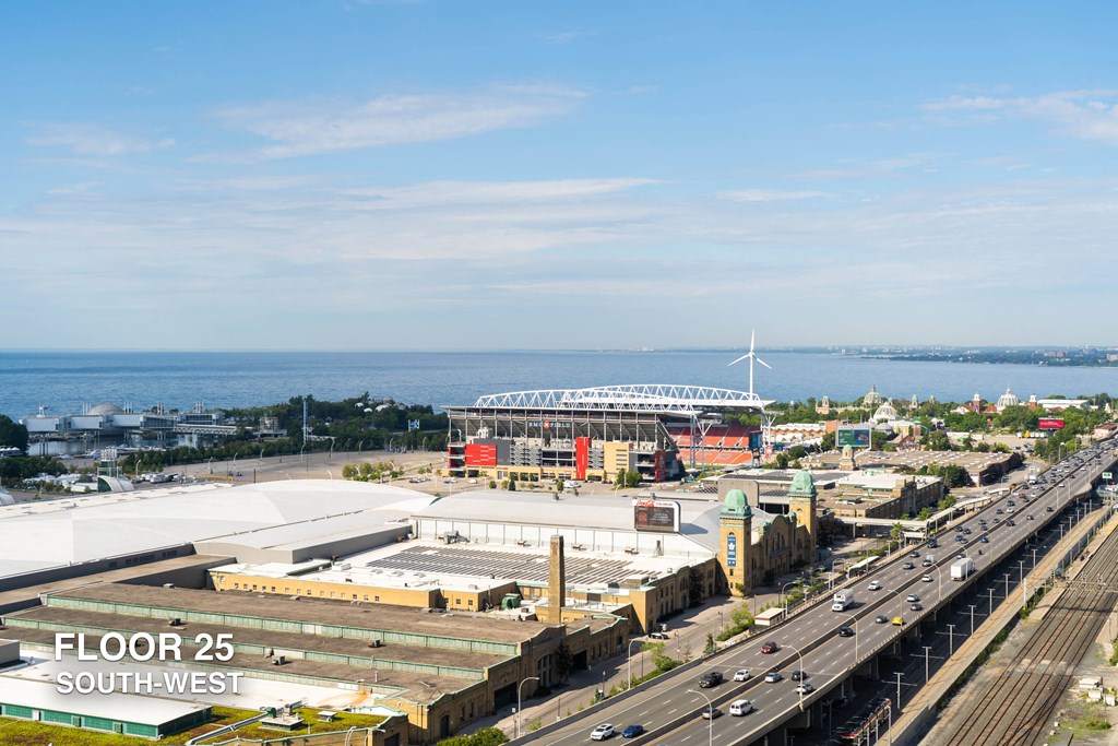 View of lake ontario from 25th floor