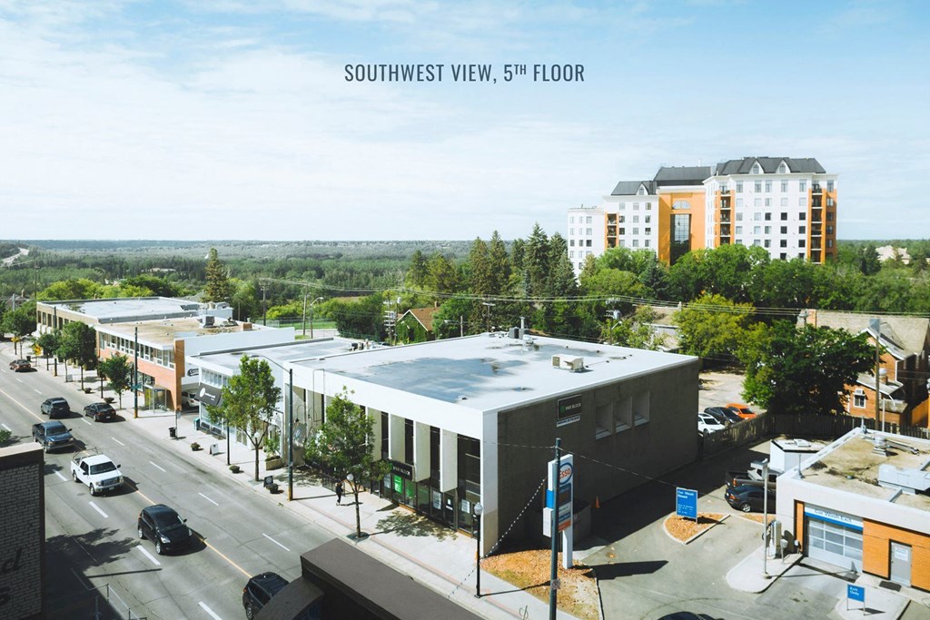 an aerial view of the city of southwest view st floor