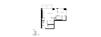 a floor plan of a house with a floor pool and a plan of flooring