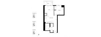 a floor plan of a house with floor plans of different rooms