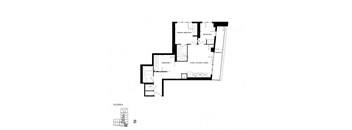 a floor plan of a house with a asymmetricaletrical floor plan with a floor