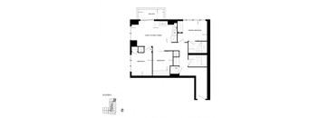a floor plan of a house with a asymmetrical floor plan and a plan floor