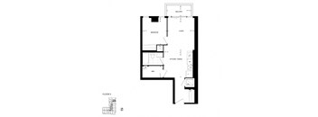 a floor plan of a house with a floor asymmetrical
