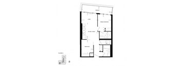 a floor plan of a 1 bedroom floor plan