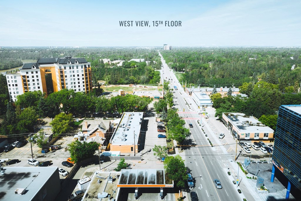 an aerial view of the city of west view 167th floor