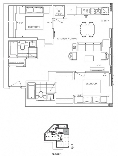 2 Bedroom Apartment Downtown Toronto
