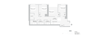 a floor plan of a building with a white background