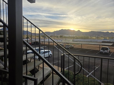 BACK OF PROPERTY SUNSET