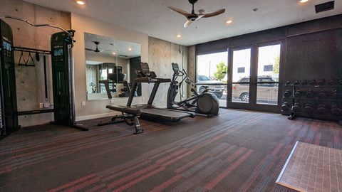 Gym with windows