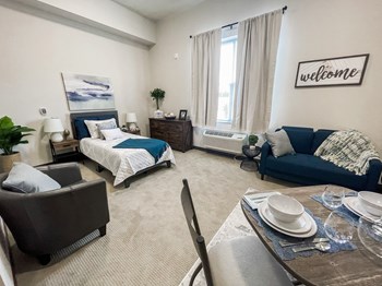Studio apartment model floor plan 55+ Apartments - Photo Gallery 2
