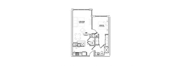 One bed/One bath - 712 sqft.