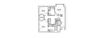 Two bed/Two bath - 912 sqft. Accessible