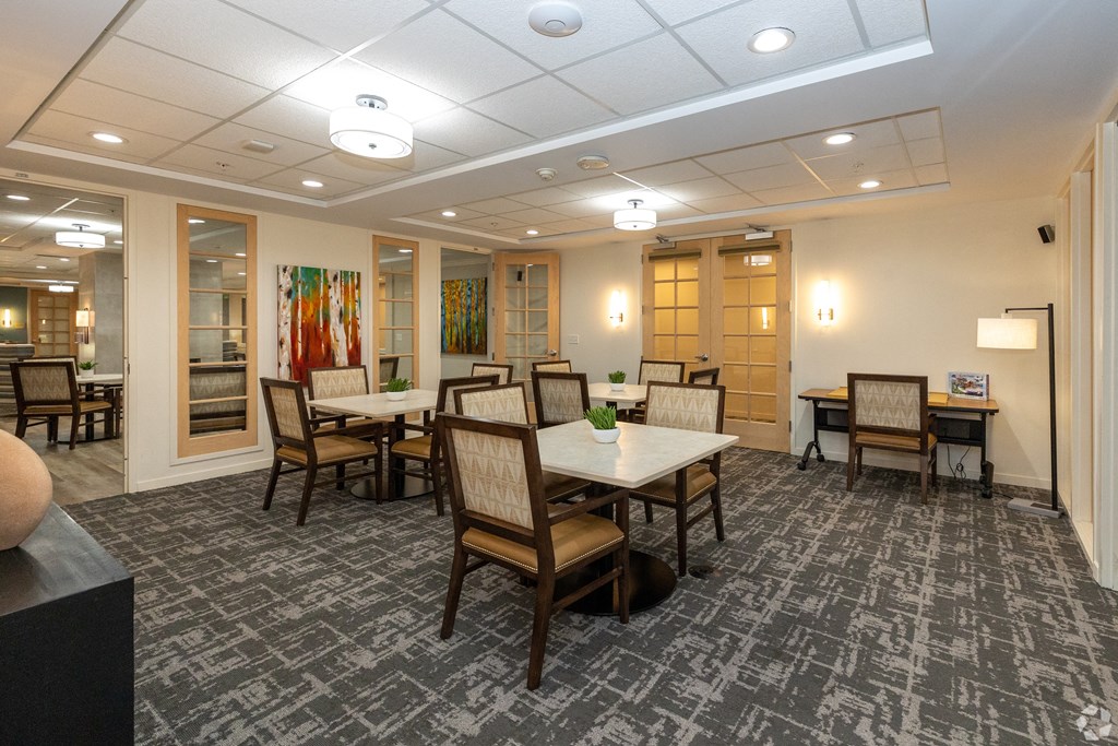 game room with tables and chairs