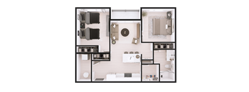 A black and white image of a floor plan of a house.