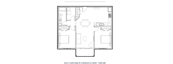this floor plan is an approximation of our 1 bedroom floor plan
