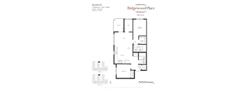 2 Bedroom 2 Bath + Den Plan E1
