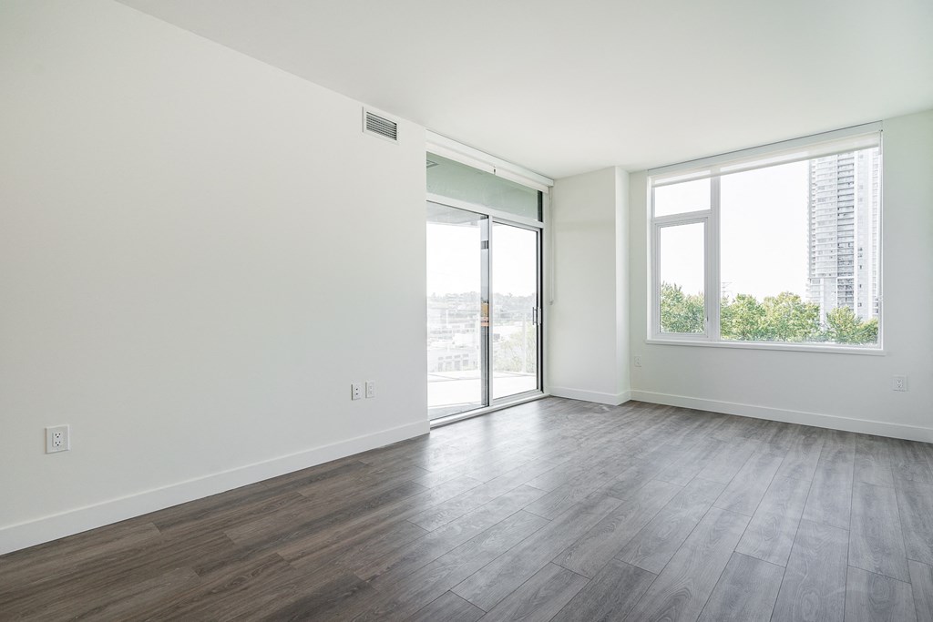 Living and dining areas of a two bedroom unit. Unit may be "similar" to the picture shown, but may not be exactly the same.