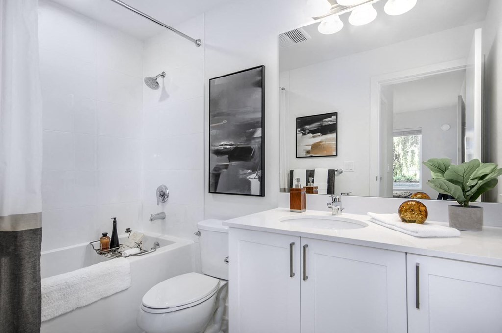 a white bathroom with a sink and a toilet