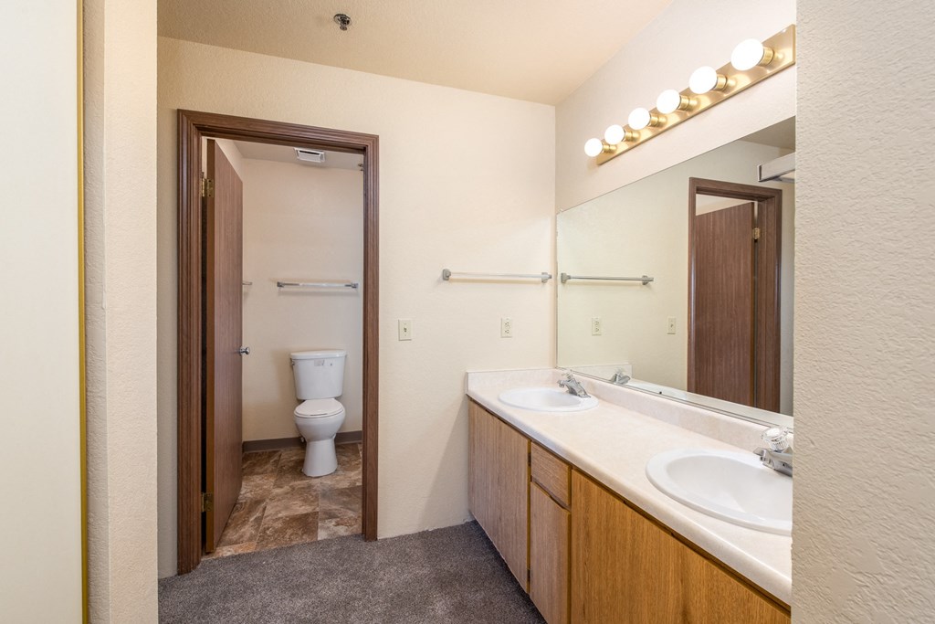 Bathroom With Vanity Lights at Altamont Apartments, California