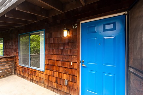 Front Door of Upstairs Unit with Upgraded Amenities