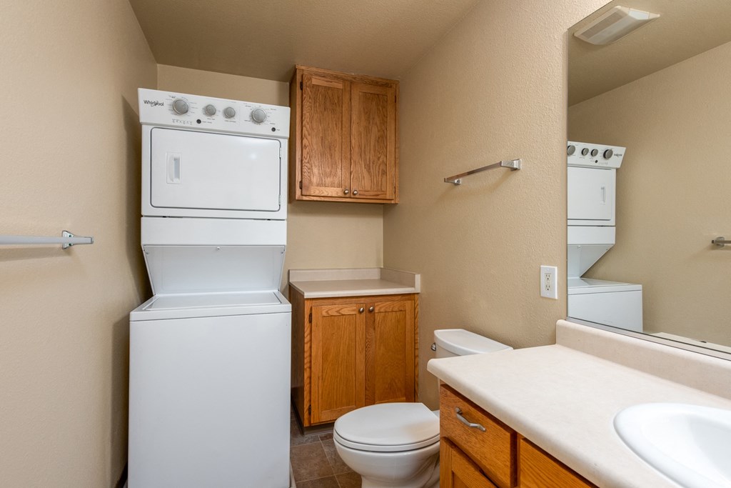 Bathroom with washer/dryer at Deer Path LLC, Santa Rosa, 95407