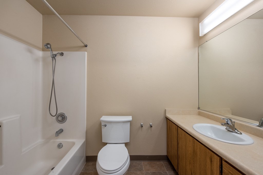 Bathroom at Edgewood Apartments, Rohnert Park, California