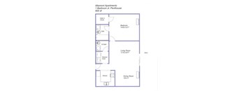 JR Penthouse Floor Plan at Altamont Apartments, Rohnert Park, CA