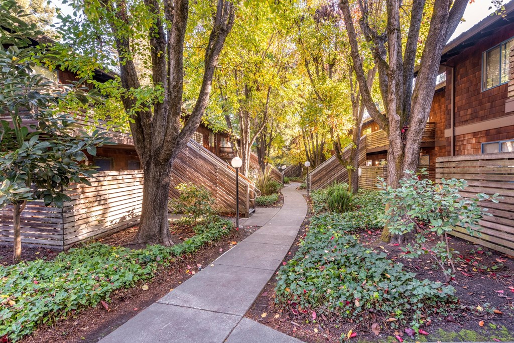 Courtyard Garden at Coddingtown Mall Apartments, Santa Rosa, California