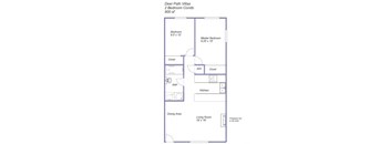 2BRM Condo Floor Plan at Deer Path LLC, California