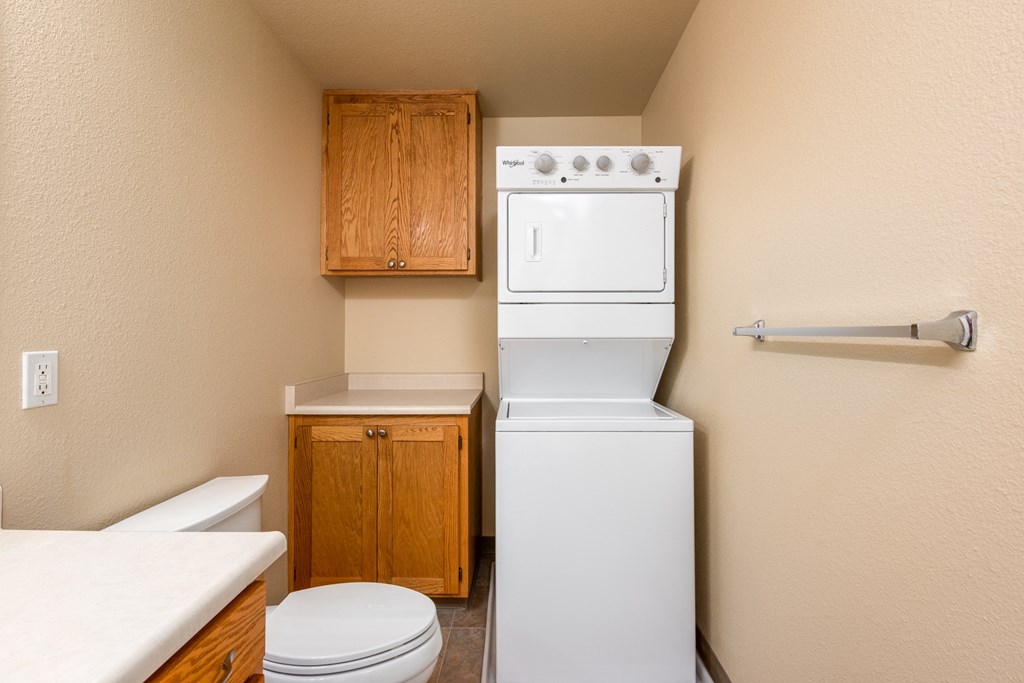 Bathroom with washer/dryer at Deer Path LLC, Santa Rosa, 95407