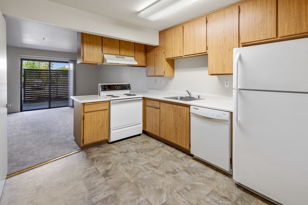 Fully Equipped Kitchen at Edgewood Apartments, California