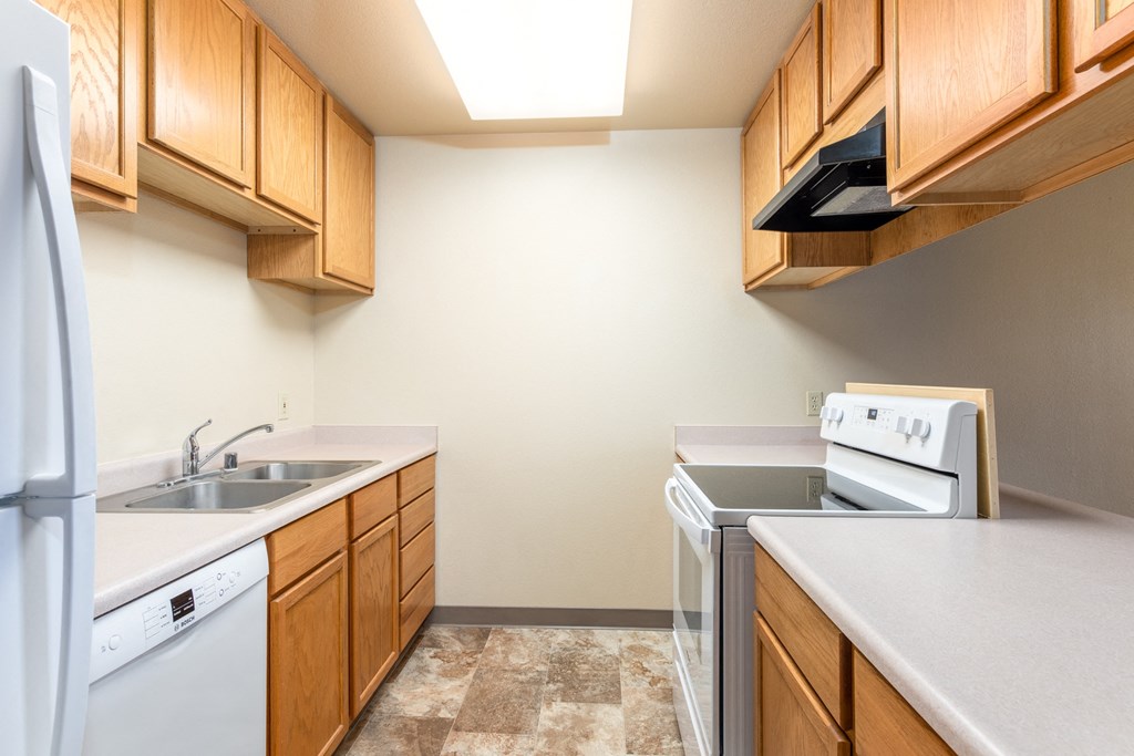 Fully Furnished Kitchen at Manor Apartments, California, 94928