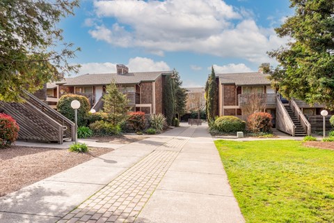 Property Entrance at Meadowrock Apartments, Santa Rosa, California
