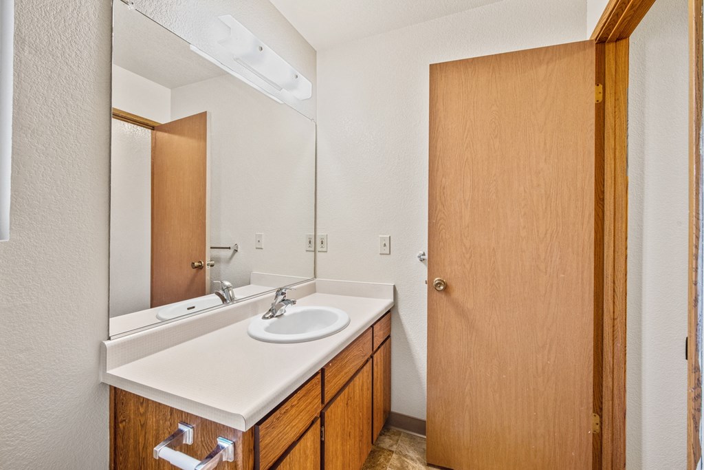 Renovated Bathrooms With Quartz Counters at Meadowrock Duplexes, Santa Rosa, CA, 95403