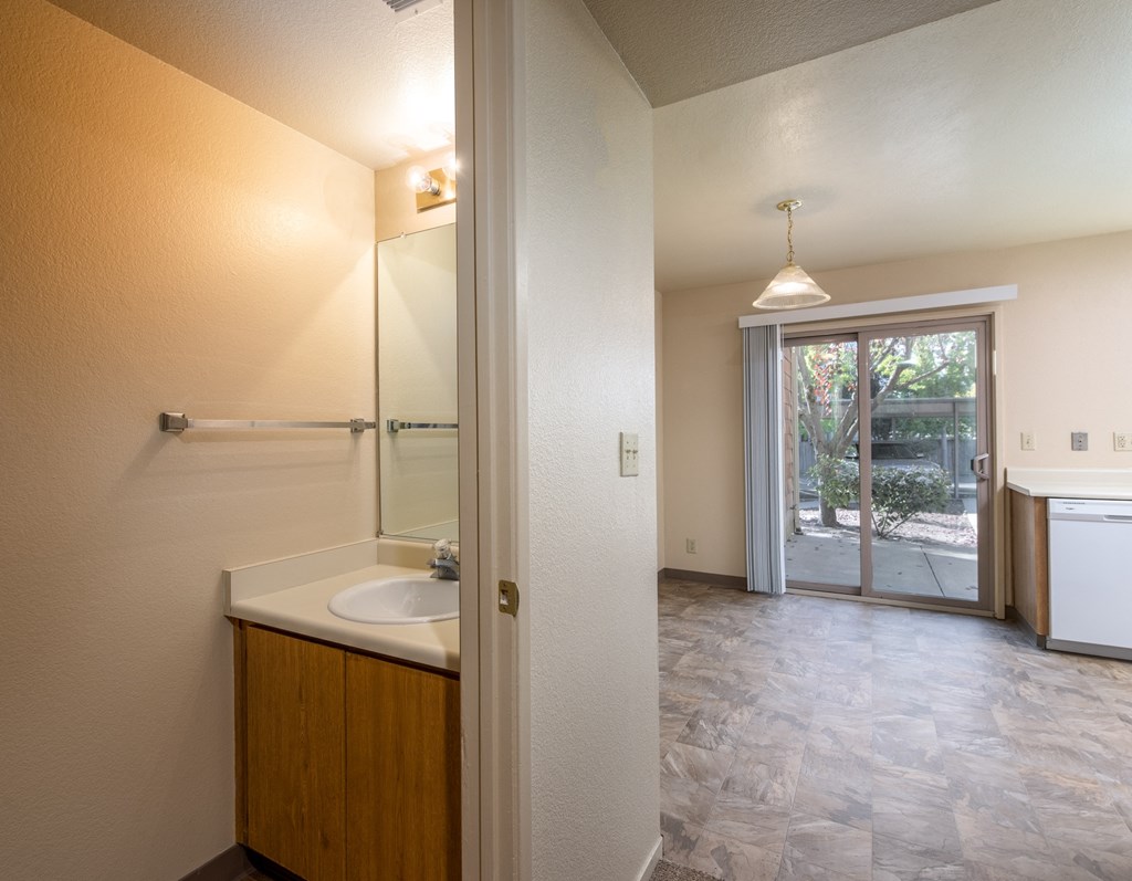 Bathroom Attached at Meadowview Apartments, California