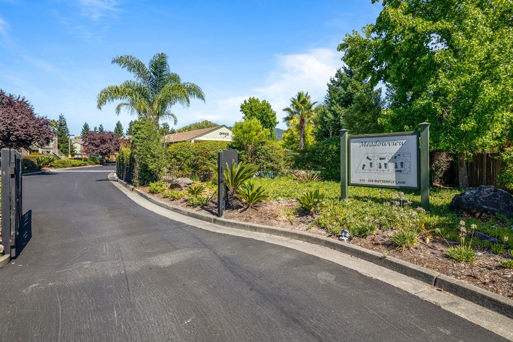 Exterior Street at Meadowview Apartments, Santa Rosa, CA, 95407
