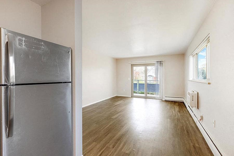 empty studio and kitchen