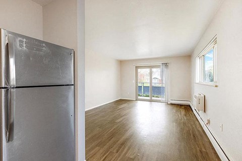 empty studio and kitchen