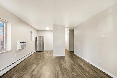 empty studio and kitchen