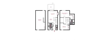 Two bedroom townhomes with unfinished basement