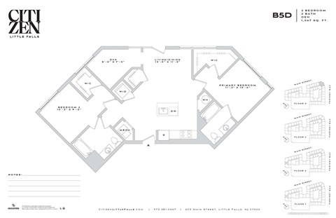 A floor plan for a building named CLT ZEN Little P