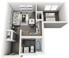 1x1 A - Unfurnished