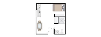 Studio 1.2 Floor Plan Image