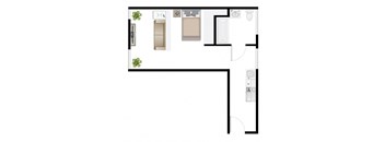 Studio 1.6A Floor Plan Image